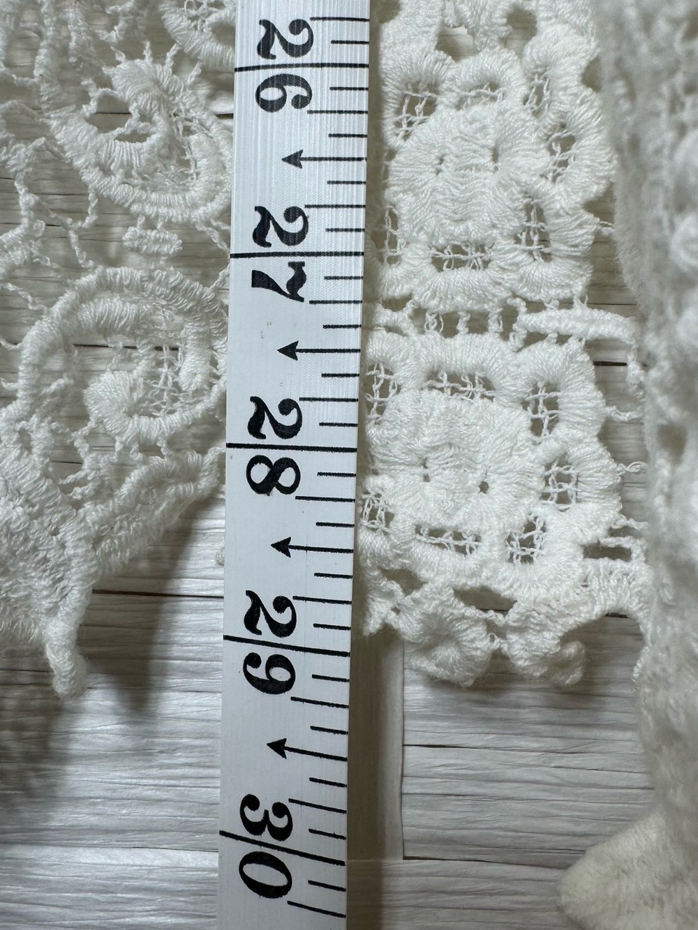 Johnny Was Bohemian Lace Poncho Top Floral Crochet Cream/Ivory Scalloped Hem OS - Picture 10 of 13